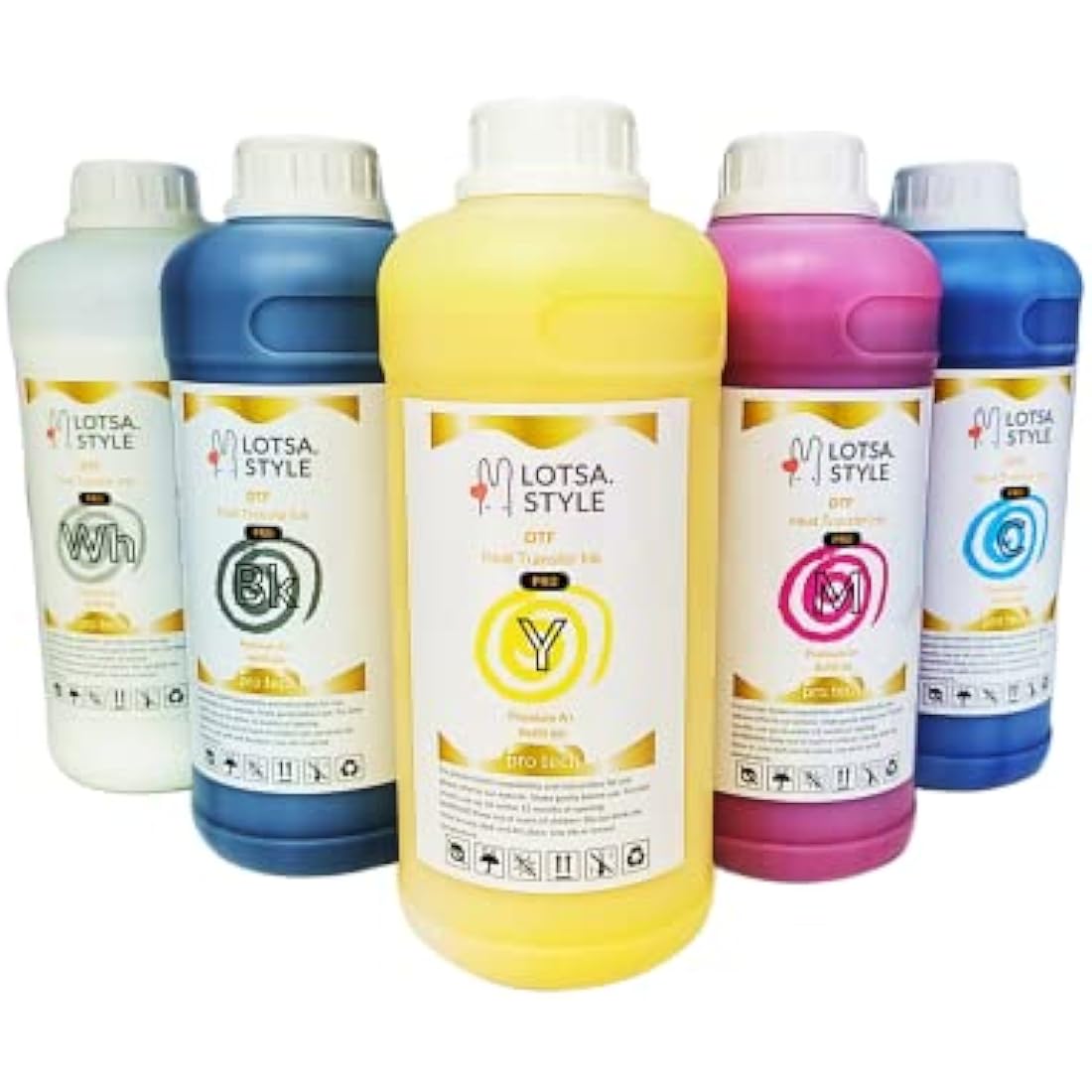 Lotsa Style Premium PRO DTF Ink Refill Kit for Wide Format Printers
