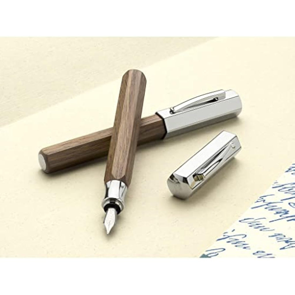 Faber-Castell Ondoro Fountain Pen – Smoked Brown, Broad Nib (B)