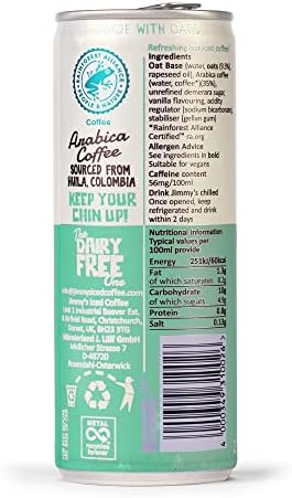Jimmy's Iced Coffee Oat Latte – Vegan Dairy Free 12x250ml Multipack