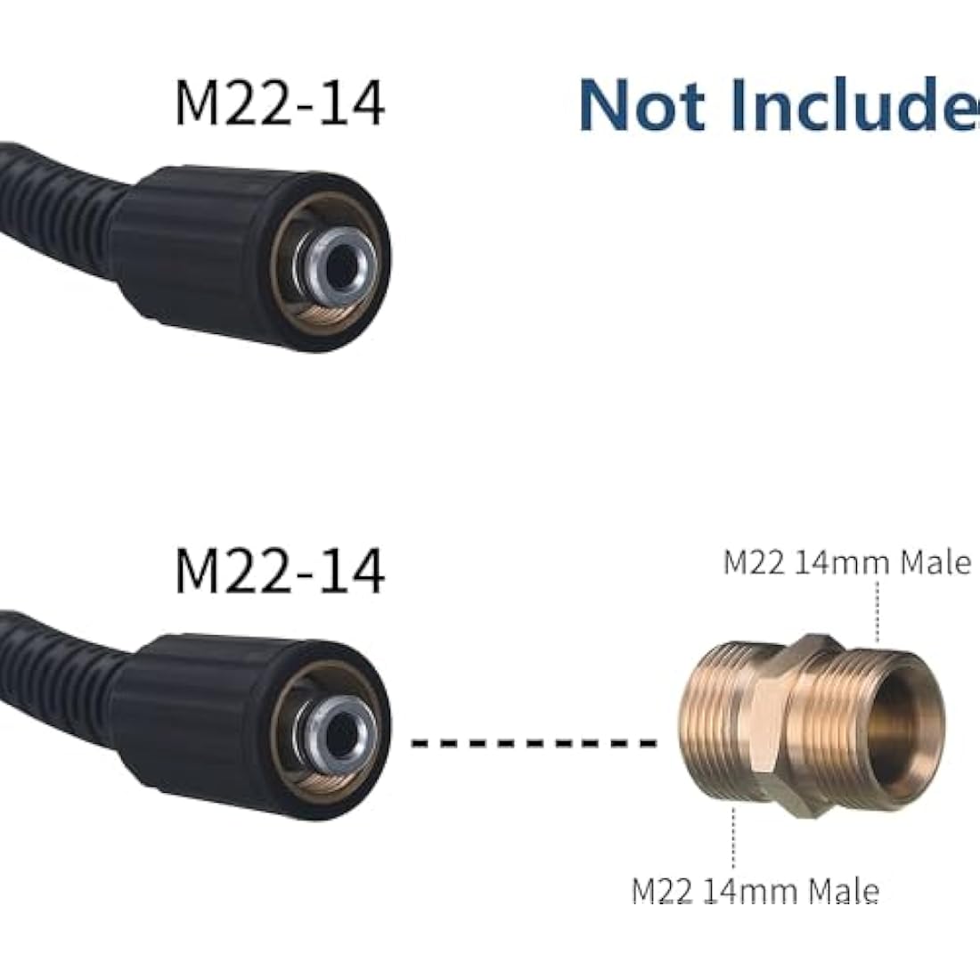 Tool Daily Pressure Washer Hose | 25 FT x 1/4 Inch | 3600 PSI M22 14mm