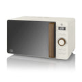 Swan Nordic 20L Digital Microwave | 800W with Defrost Setting - White