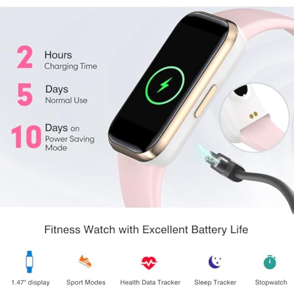 Meoonley Fitness Tracker - IP68 Waterproof Smart Watch with Heart Rate