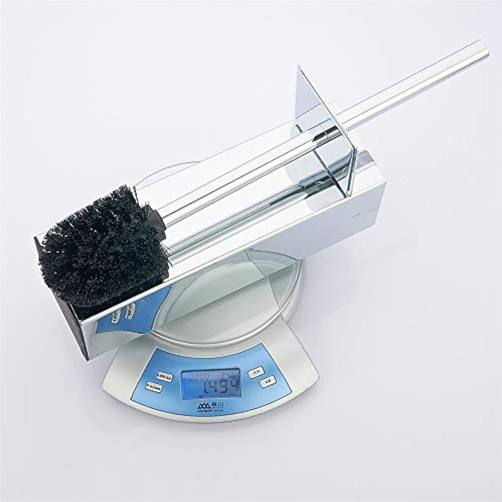 BGL Chrome Stainless Steel Square Floor Standing Toilet Brush Holder