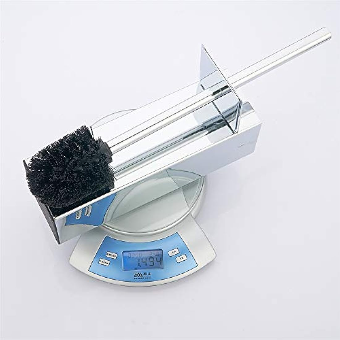 BGL Chrome Stainless Steel Square Floor Standing Toilet Brush Holder