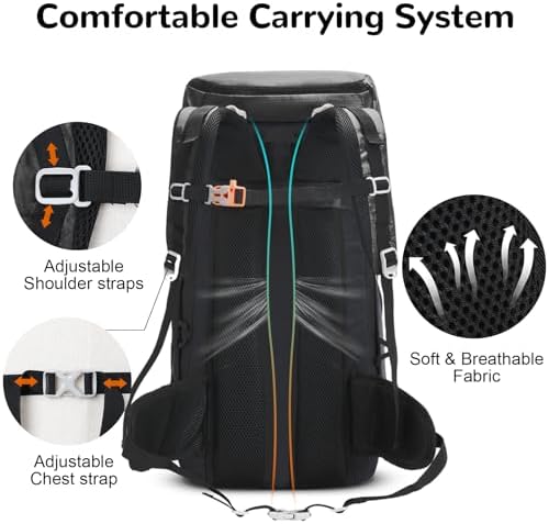 Outplea 50L Hiking Backpack – Large Front Opening Trekking Rucksack