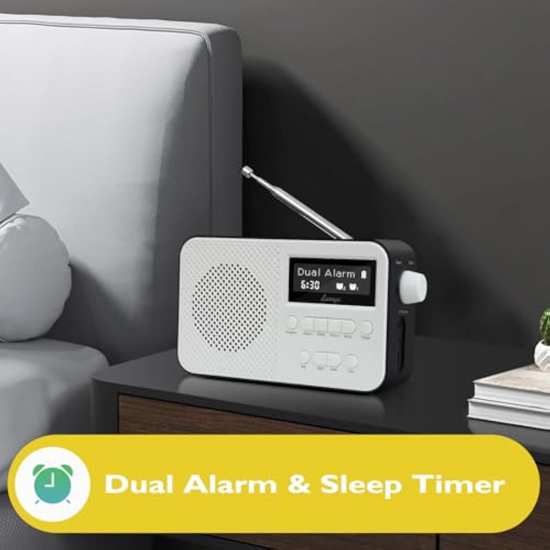 LEMEGA PR2-Max DAB/DAB+ Digital Radio with Bluetooth & 15HR Battery - Black