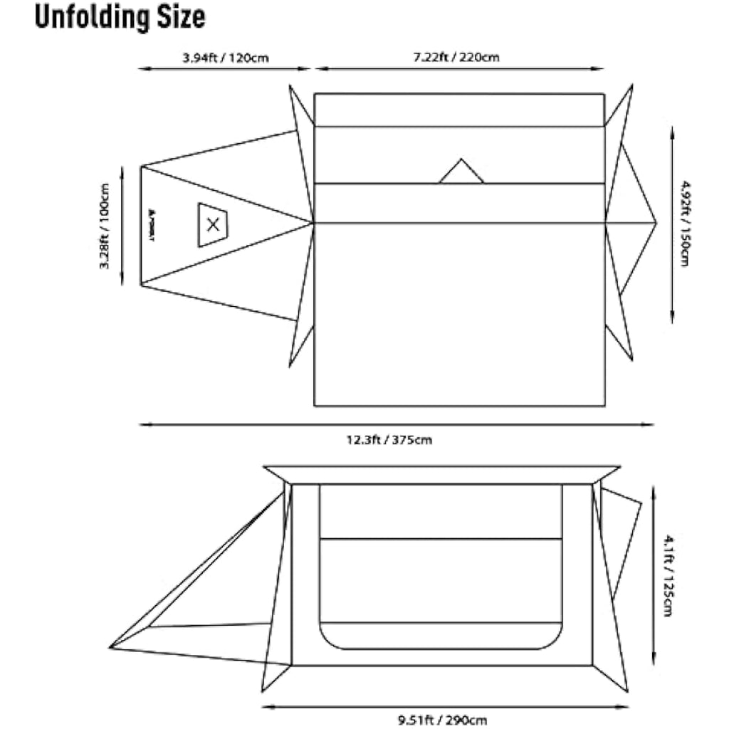 POMOLY STOVEHUT 70 3.0 Hot Tent – 1-2 Person Waterproof Bushcraft Shelter