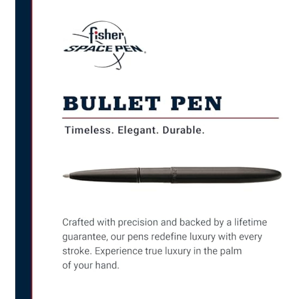 Fisher Bullet Space Pen – Matte Black All-Weather Tactical Writing Pen