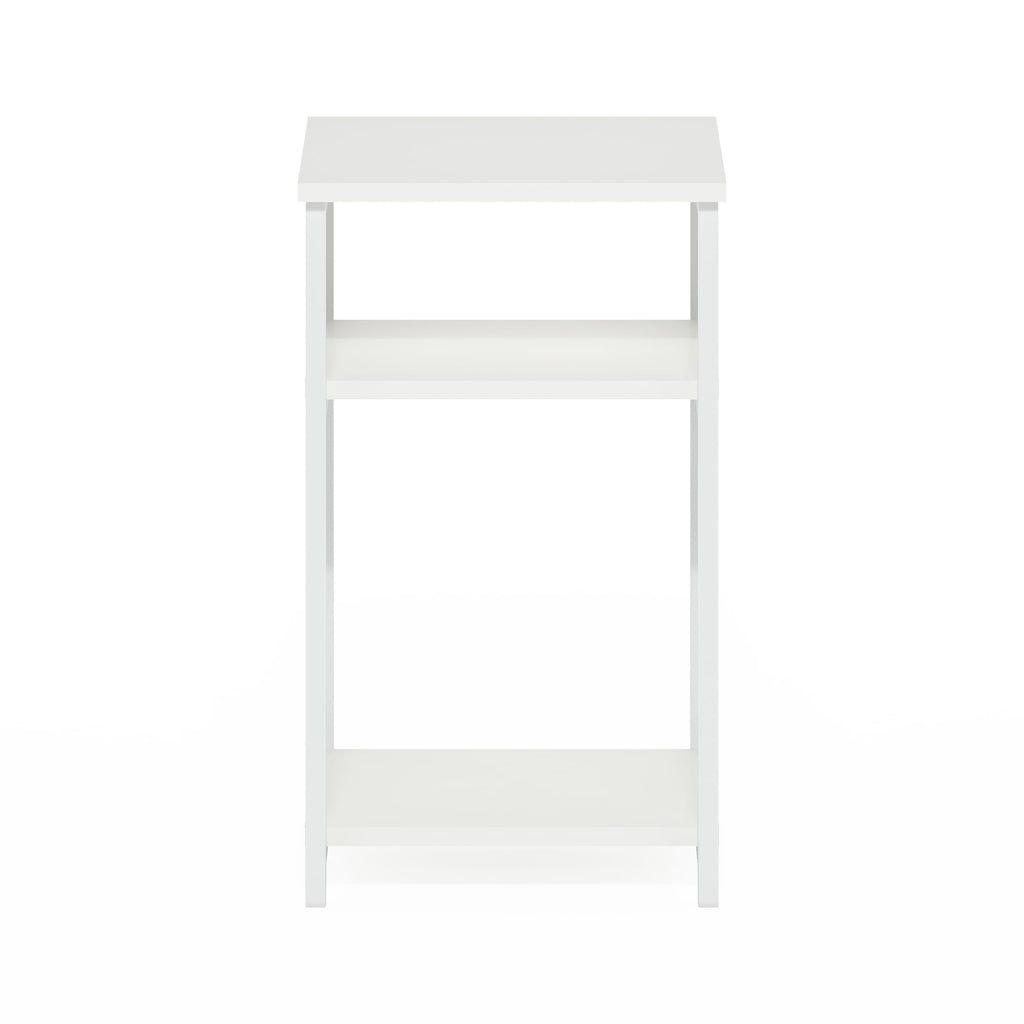 Furinno JUST Side Table, 3-Tier Metal Frame End Table with Open Shelf, Night Stand, Bedside Table, for Living Room, Bedroom, White - image 5