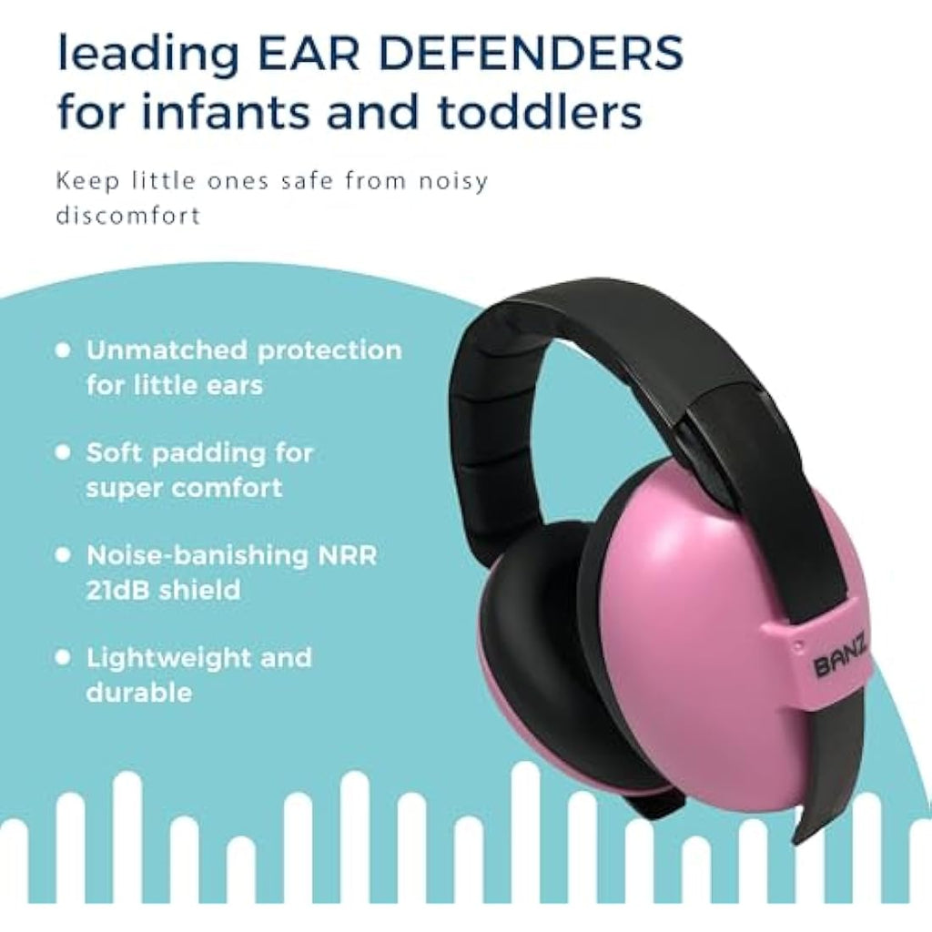 Banz Baby Ear Defenders – Noise Cancelling Infant Headphones, 0-36m