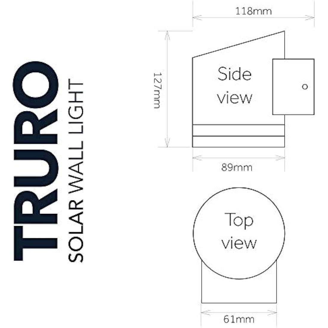 SolarCentre Truro Solar Outdoor Wall Light – Stainless Steel LED
