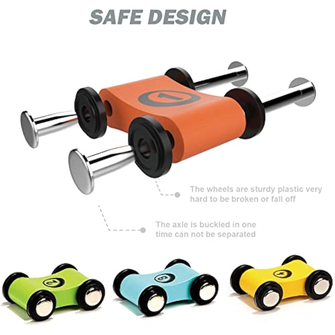 Top Bright Wooden Car Ramp Toy – Educational Toddler Gift with 4 Cars