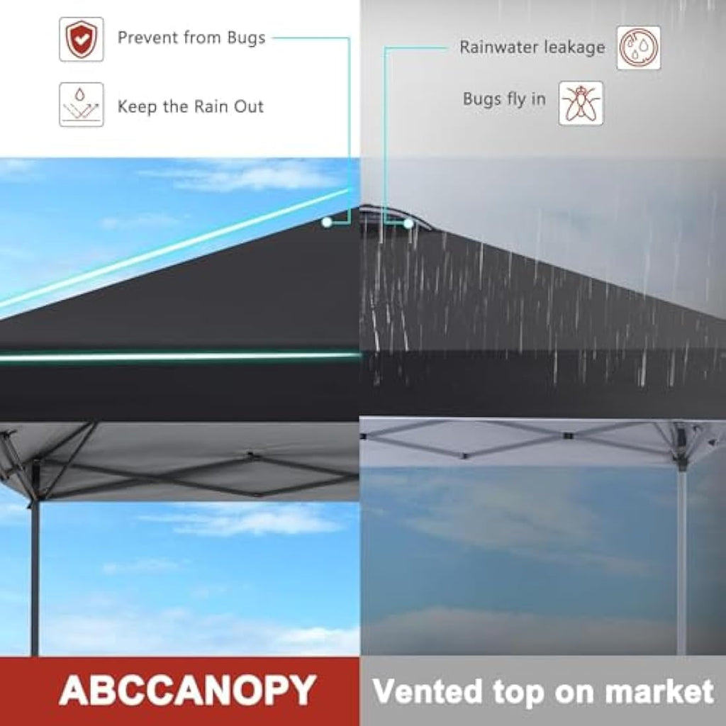 ABCCANOPY 2.5x2.5M Pop Up Gazebo – Heavy Duty Commercial Canopy, Black