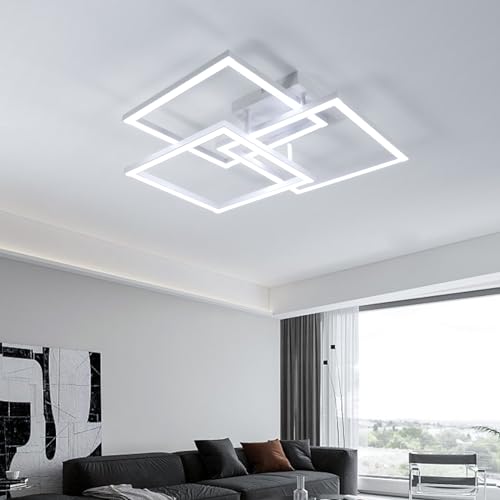 DELIPOP 40W Modern LED Ceiling Light – Dimmable Square Acrylic Lamp