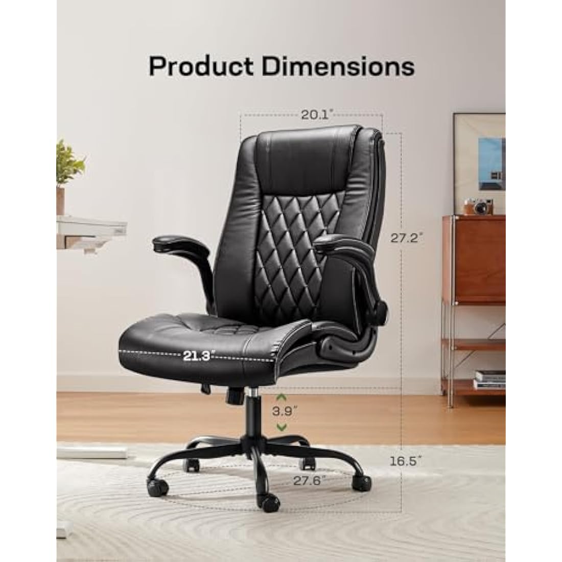Marsail Executive Office Chair | Ergonomic PU Leather Desk Chair