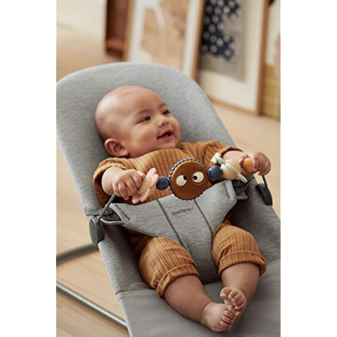 BabyBjörn Googly Eyes Toy for Bouncer – Developmental Pastel Accessory