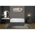 Single Grey Plush Divan Bed with Memory Foam Mattress