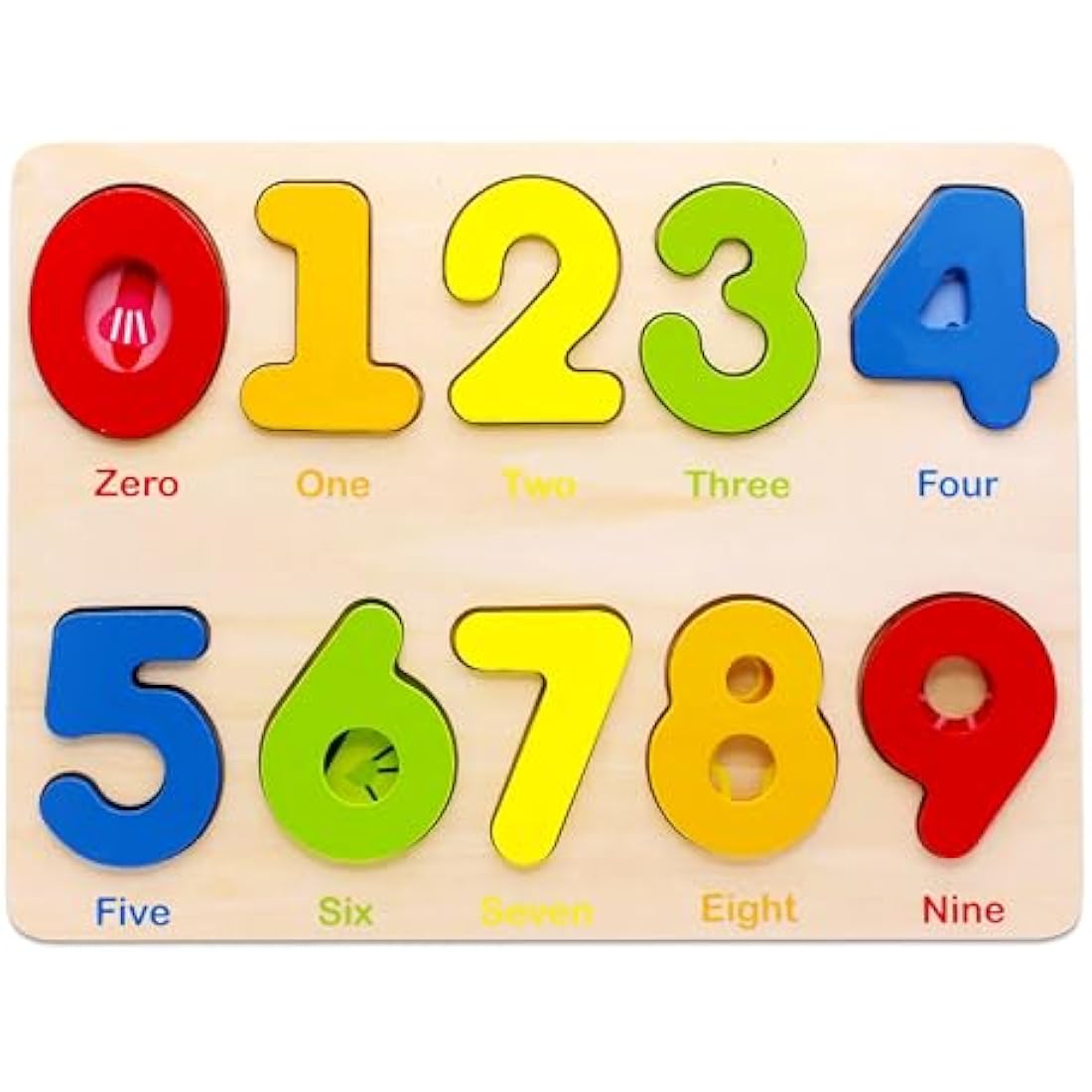 Wooden Number Puzzles – Montessori Learning Toys for Ages 2-4