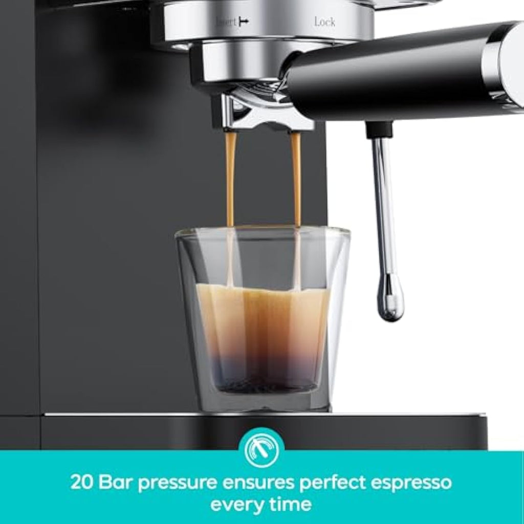 Casabrews 20-Bar Espresso Machine | Professional Coffee Maker with Steamer