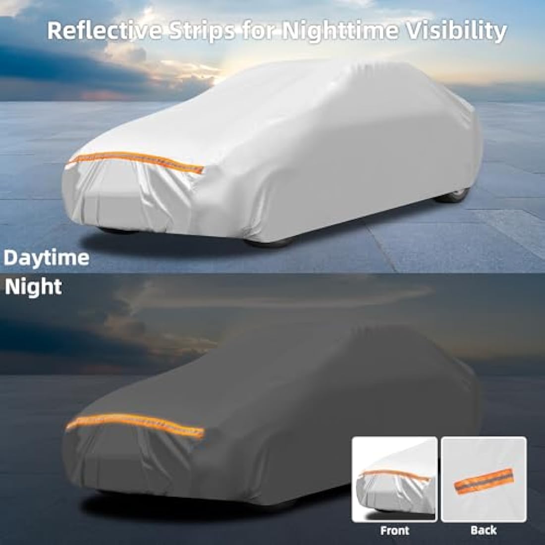 Ohuhu All-Weather Sedan Car Cover | 191-201" UV Protection & Windproof