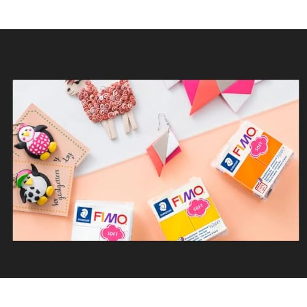Fimo Soft Polymer Modelling Clay - 12 x 57g Multicolour Oven Bake Blocks