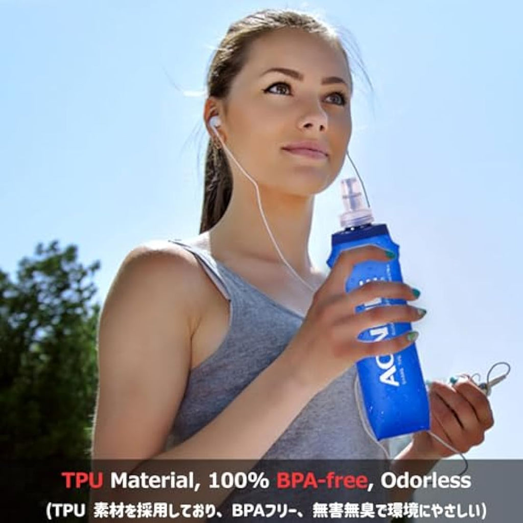 Azarxis TPU Soft Flask | Collapsible Water Bottle for Running - 27g