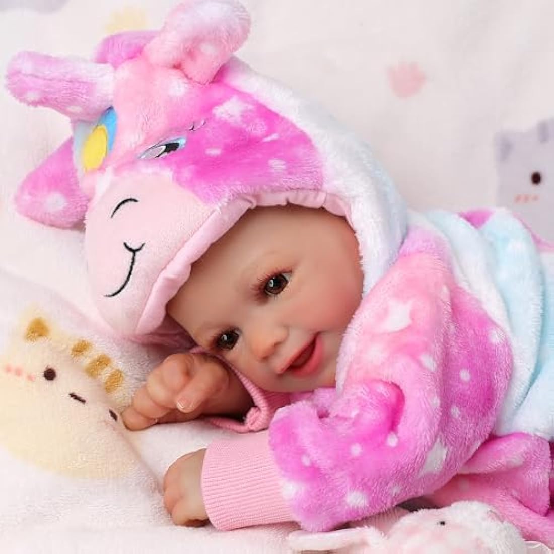 Babeside 17 Inch Realistic Reborn Baby Doll – Smiling Vinyl Newborn Girl