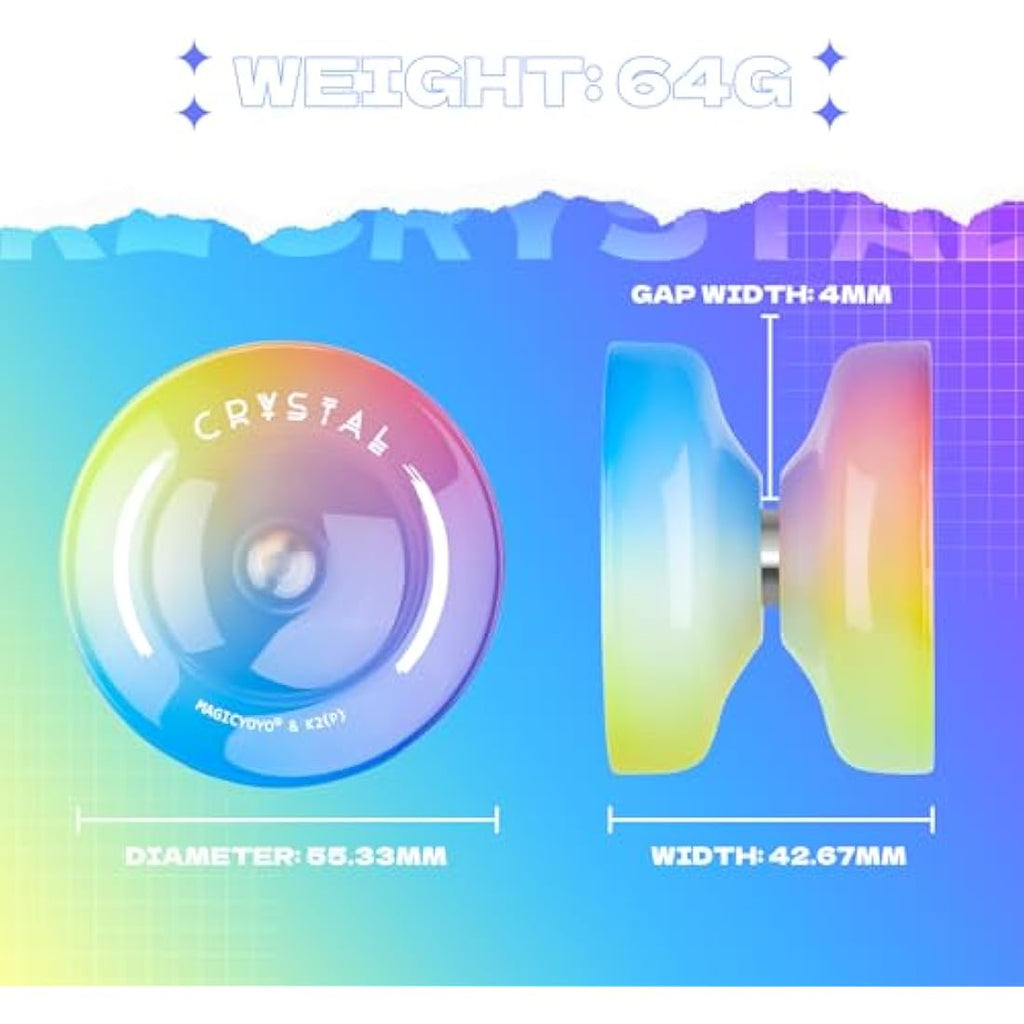 SHUNGRU K2 Responsive Yoyo for Kids | Dual Purpose Crystal Yoyo Set