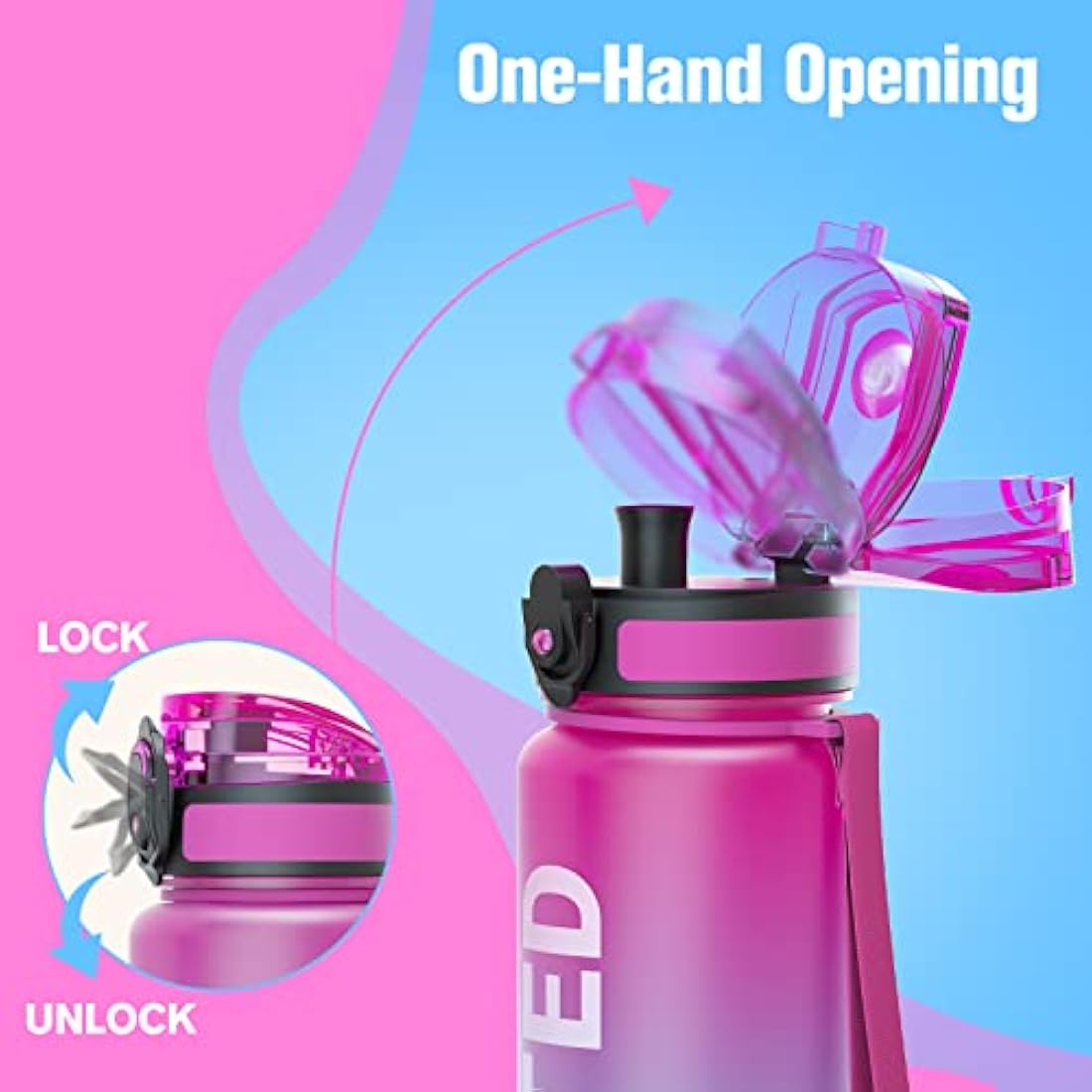 Sahara Sailor Motivational Water Bottle | 1L Tritan BPA Free Sport Flask