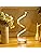 ELINKUME LED Desk Lamp – Dimmable Wave Touch Bedside Light in Retro Gold