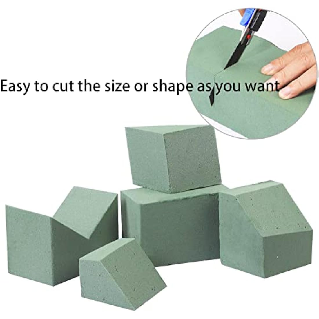 ZOENHOU 8 Pack Floral Foam Blocks | High Density Wet & Dry Flower Bricks