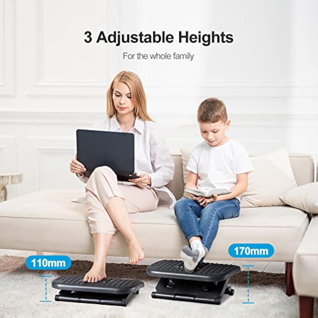 HUANUO Ergonomic Foot Rest – Adjustable Height & Massage Under Desk Stool