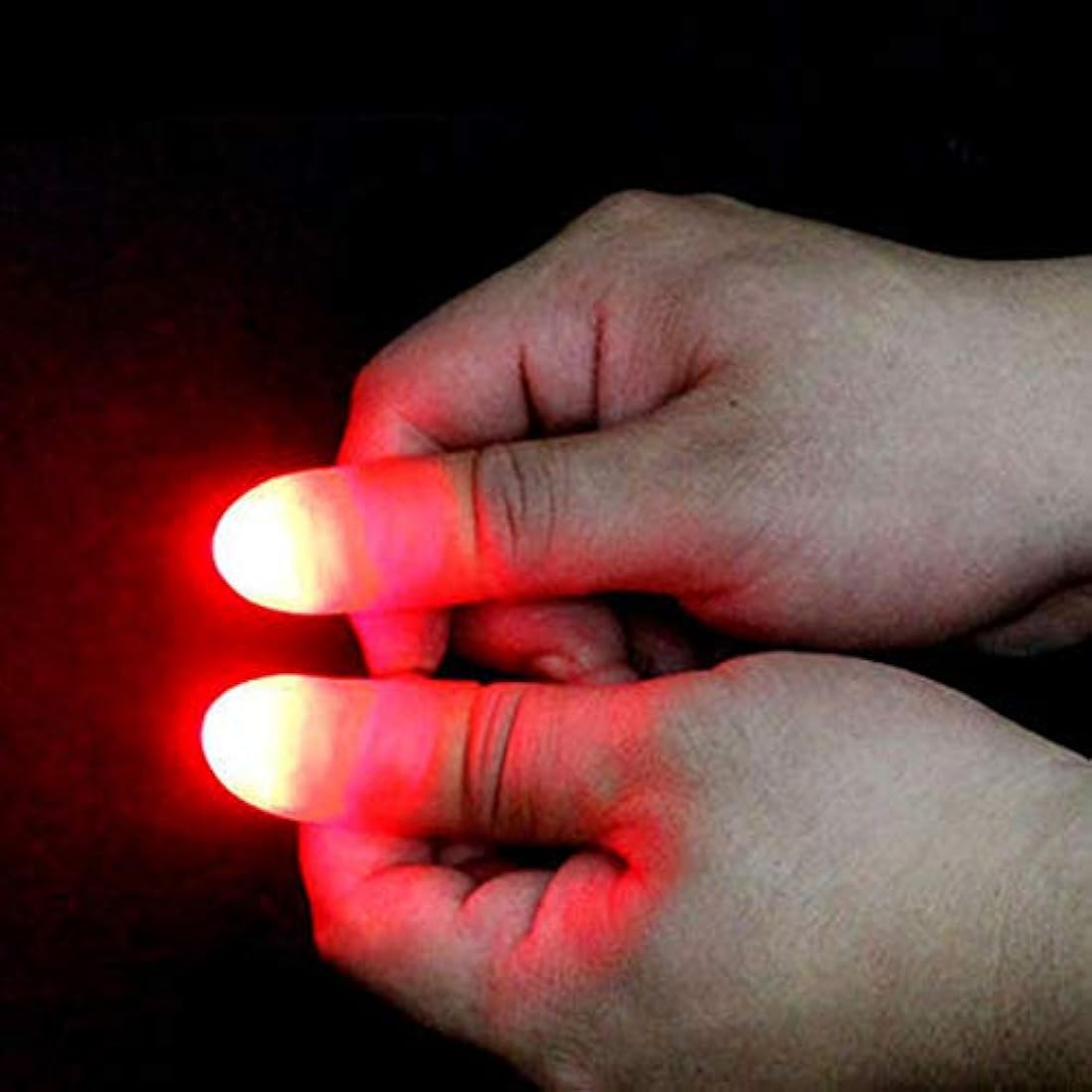 JTMM LED Finger Thumb Lights - 6 Pack Magic Trick Party Props | Red