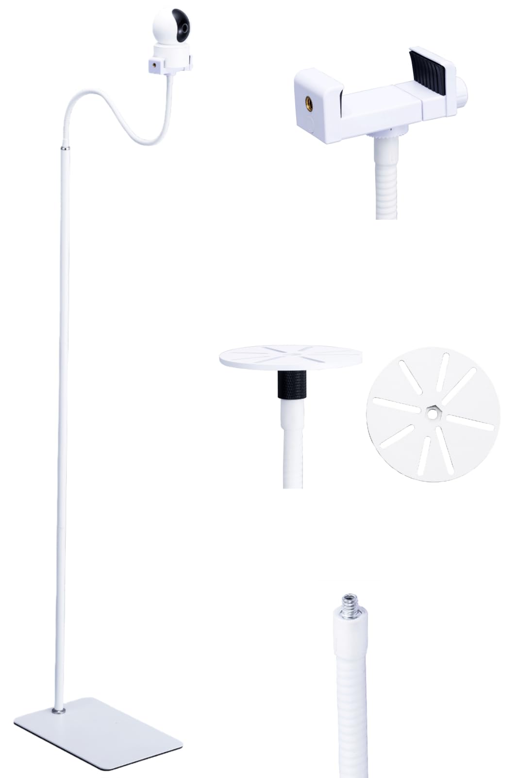 BoGuang Universal Baby Monitor Floor Stand – Adjustable Height 175cm White