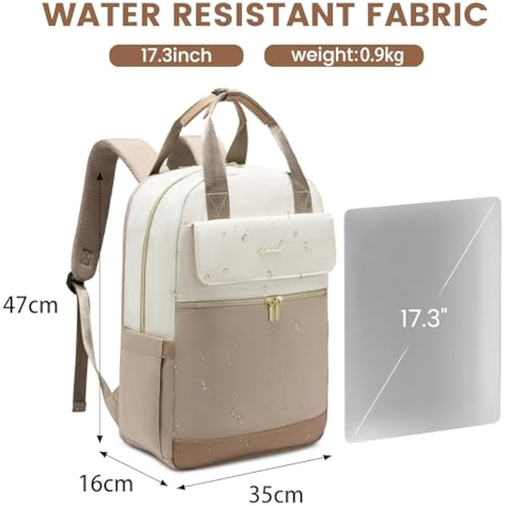 LOVEVOOK 17.3 Inch Laptop Backpack for Women | Water Resistant Work Bag