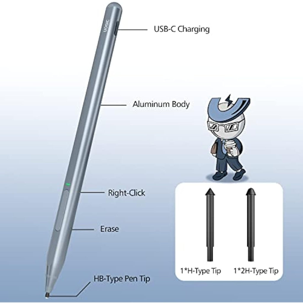 Uogic Stylus Pen for Microsoft Surface | 4096 Pressure & USB-C Charging