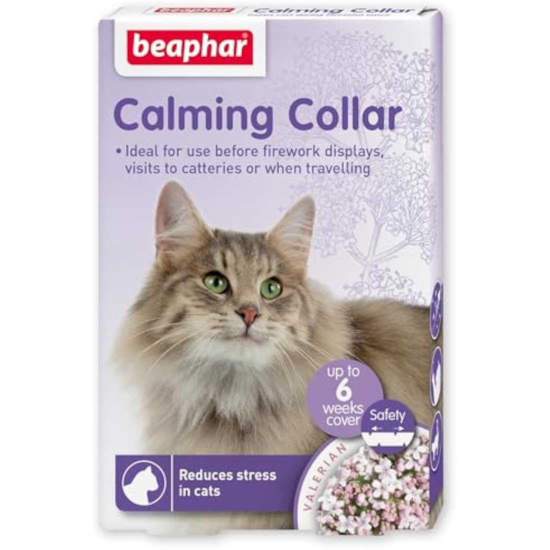 Beaphar Cat Calming Collar – Valerian Stress Relief – 6 Weeks Effect