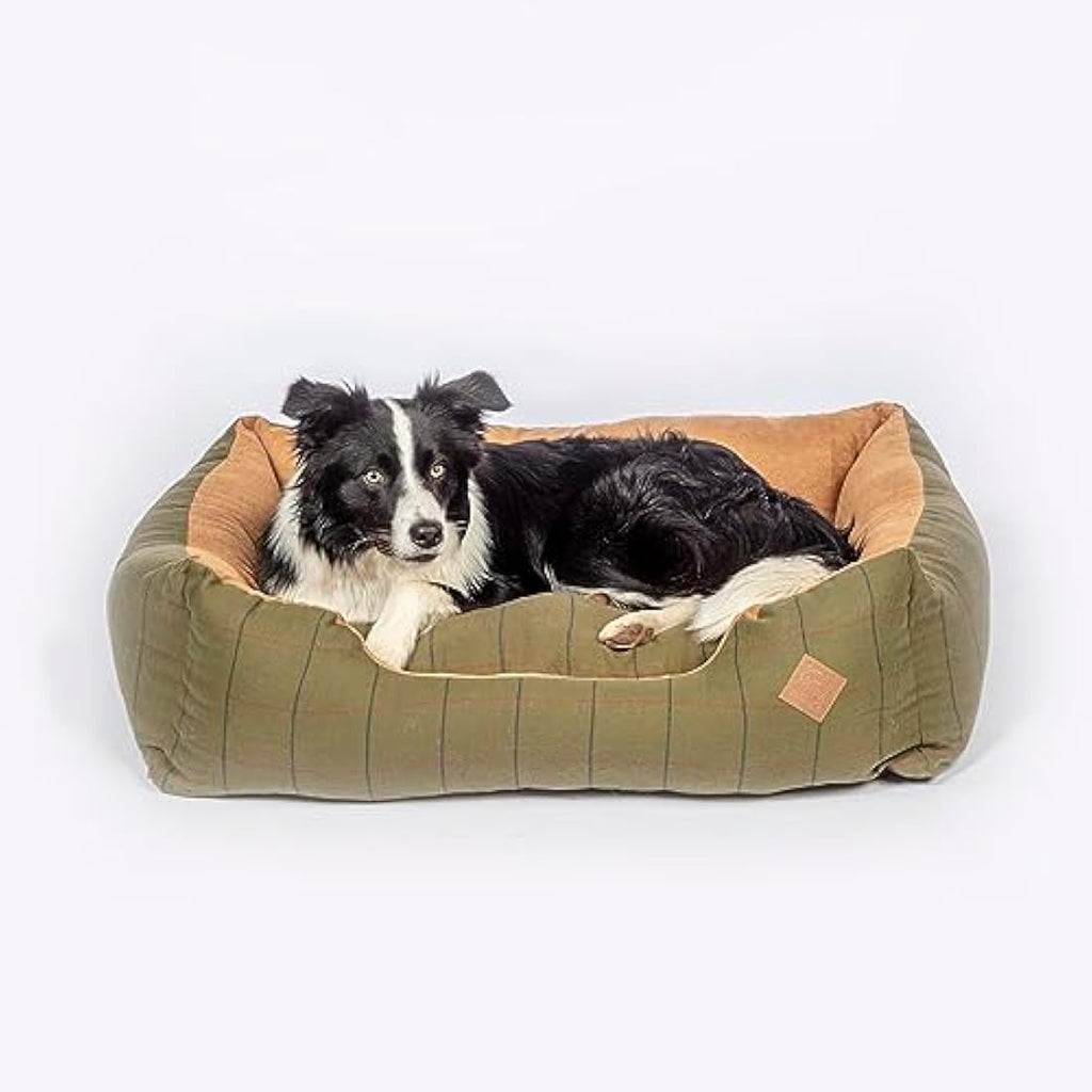 Danish Design Hunter Tweed Dog Snuggle Bed | Washable Faux Suede - 34"