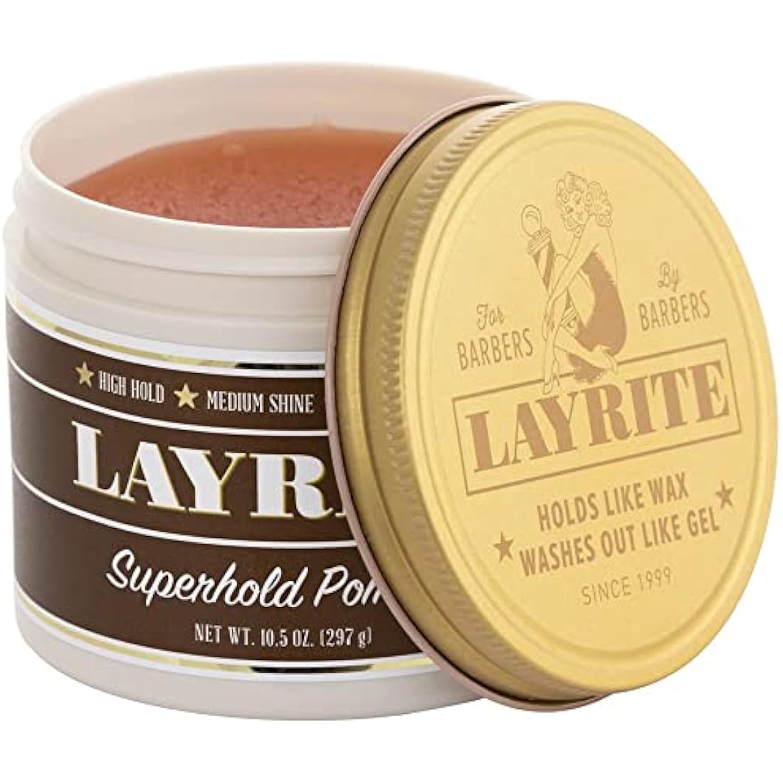 Layrite Superhold Pomade 297g | High Hold Water Soluble Hair Styling