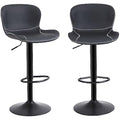 Jolof Store Swivel Bar Stools Set of 2 – Adjustable PU Leather Chairs