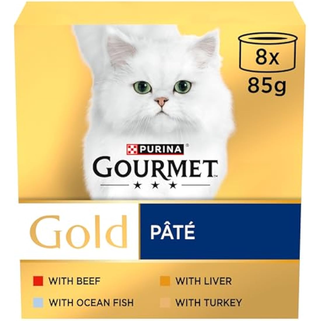 GOURMET Gold Pate Wet Cat Food Multipack - 48 x 85g Cans
