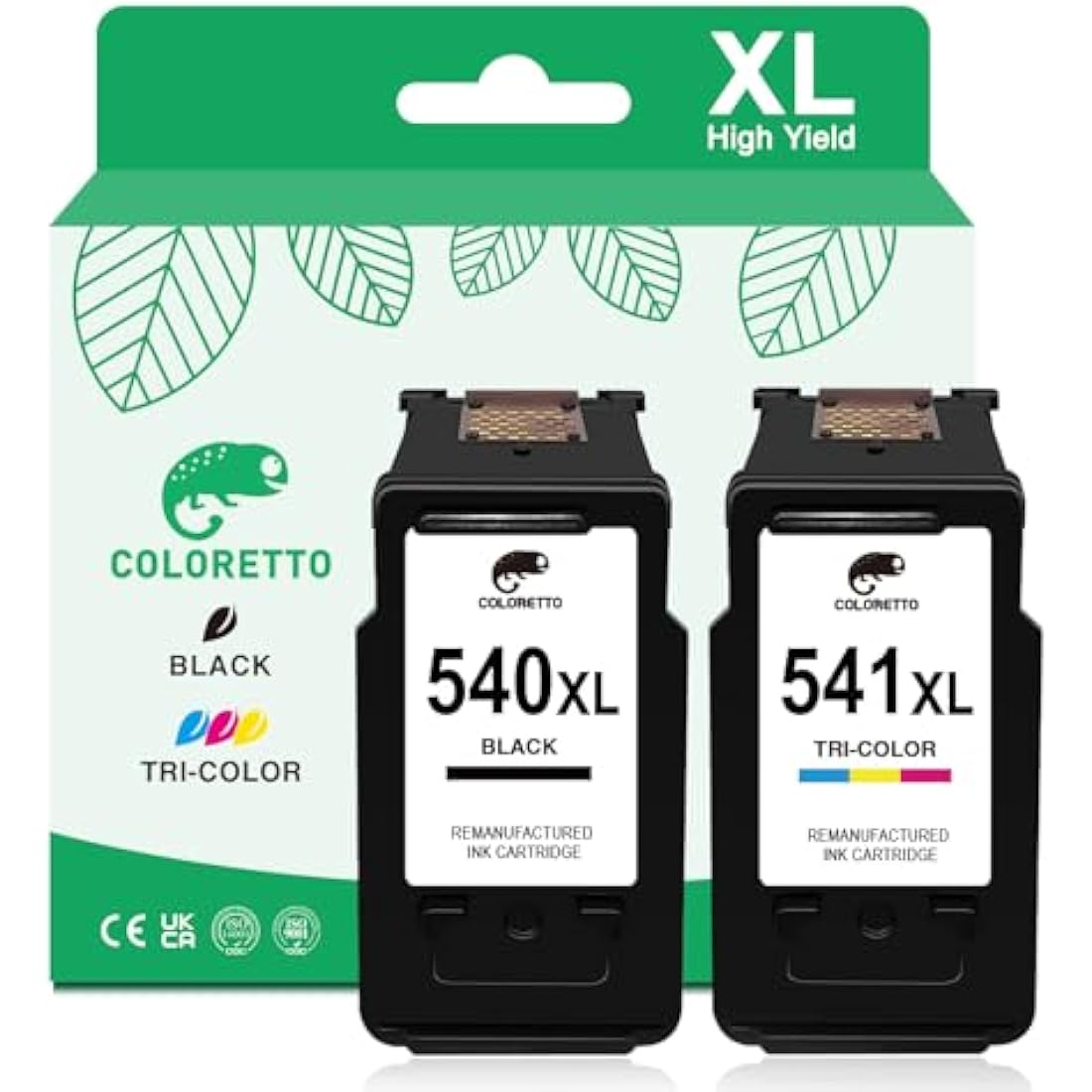 COLORETTO PG-540XL CL-541XL Ink Cartridges for Canon Pixma MG3650s TS5150