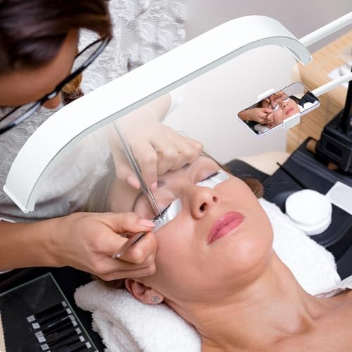 Lmaqfum Half Moon Lash Light – 2-in-1 Floor & Table Lamp with Wheels