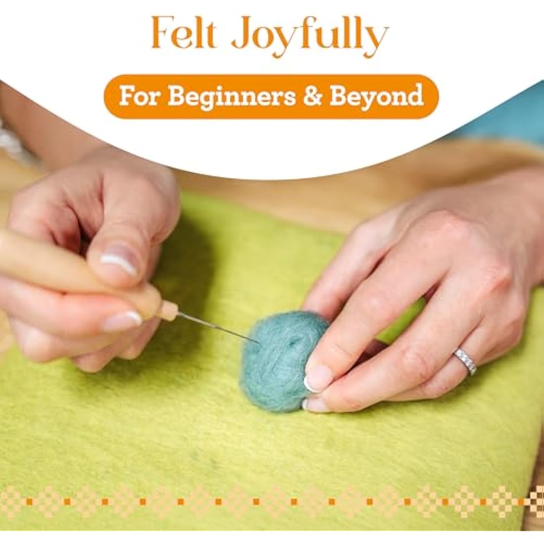 The Crafty Kit Company Blue Tit Needle Felting Kit - 100% Wool DIY