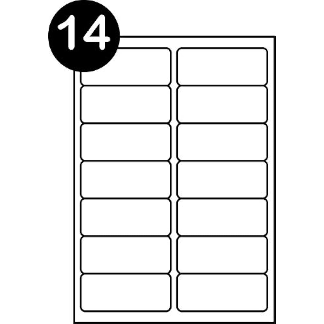 SmithPackaging A4 Address Labels | 14 Per Sheet | 100 Sheets (1400 Labels)