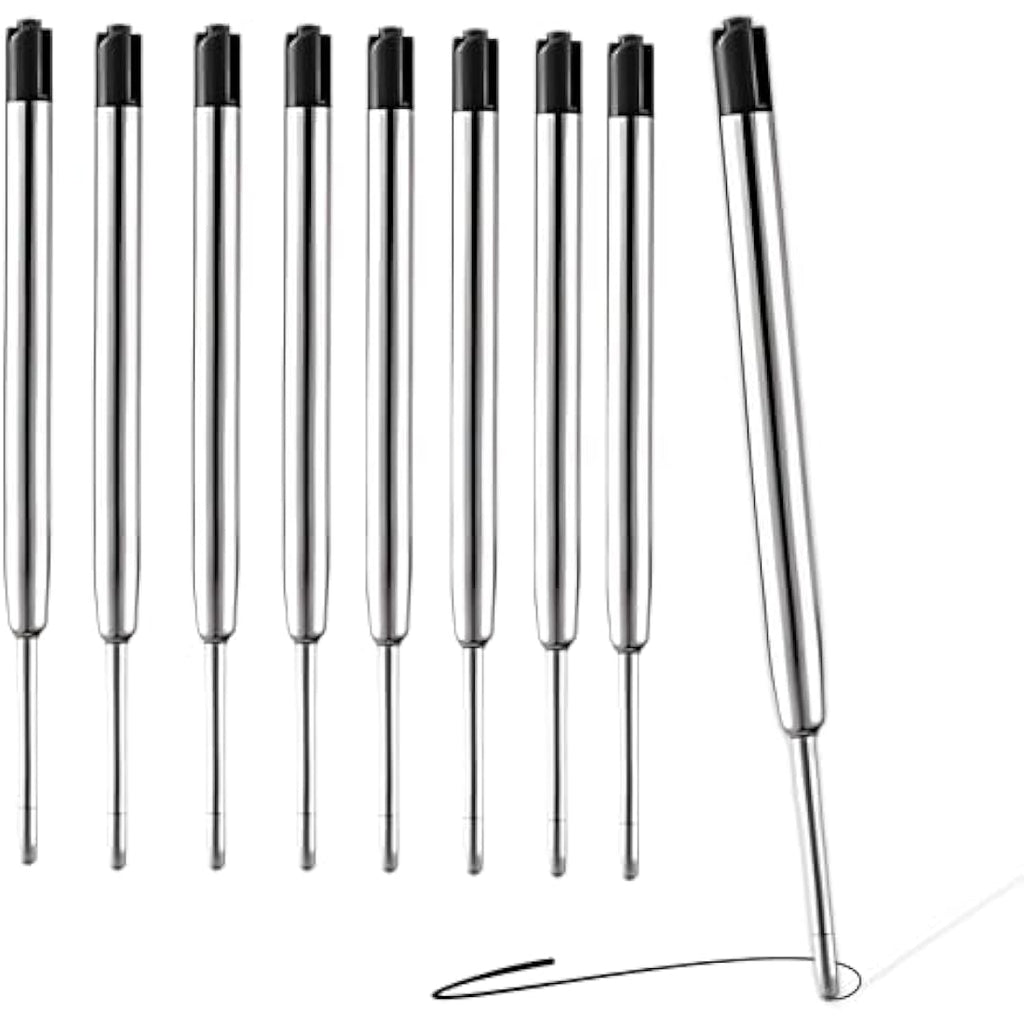 Jolof Store Parker Compatible Ballpoint Pen Refills - 20 Pack Black Ink