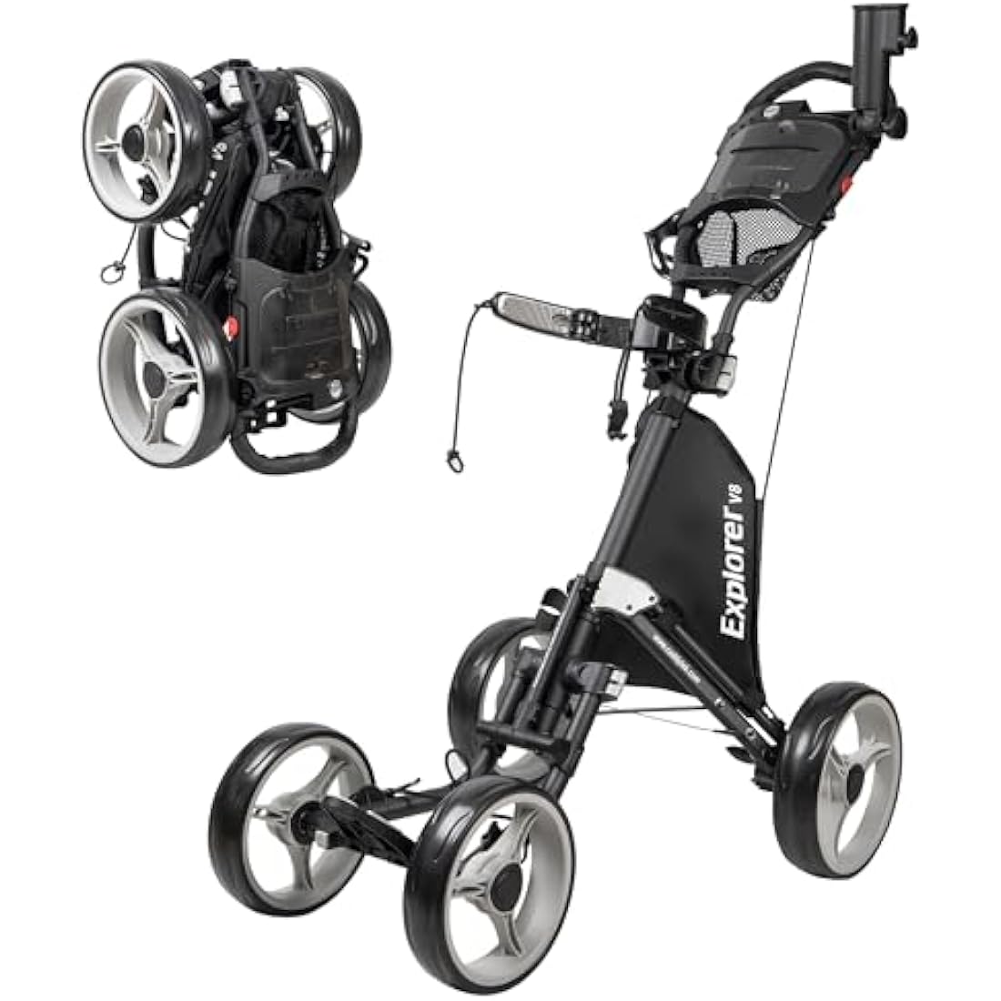 Caddytek Explorer V8 4-Wheel Golf Push Cart – Lightweight Aluminum