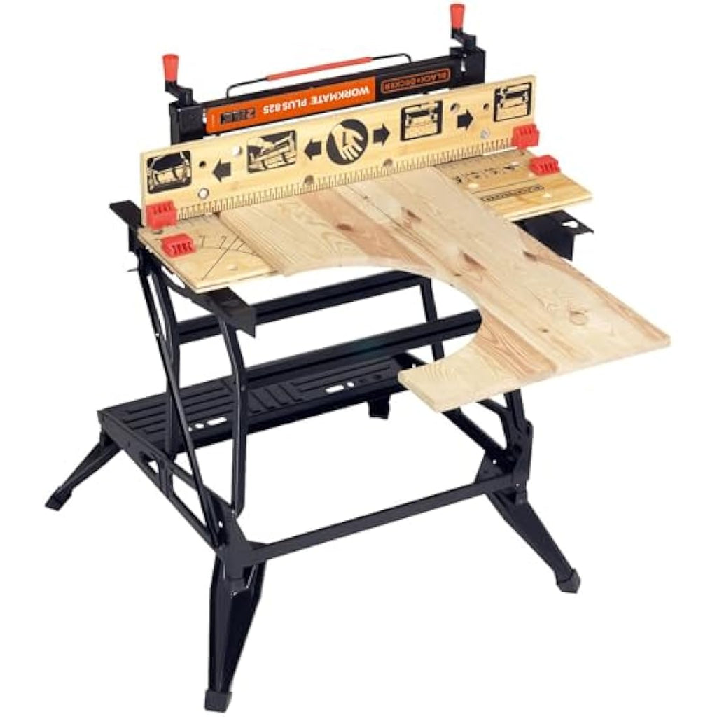 BLACK+DECKER Workmate 825 Dual-Height Folding Workbench & Vise – 250kg