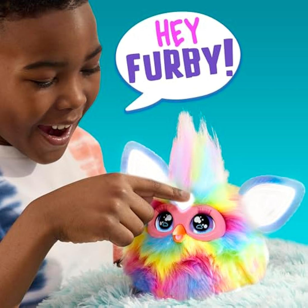 Furby Tie Dye Interactive Plush Toy – Electronic Talking Musical Pet
