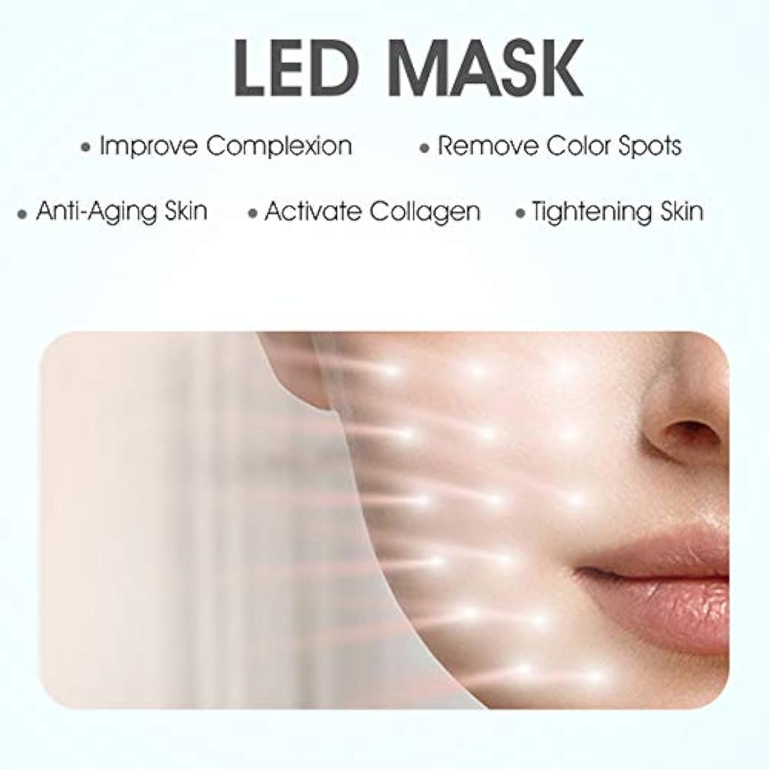 Hangsun LED Light Therapy Acne Mask - Red, Blue & Orange Facial Treatment